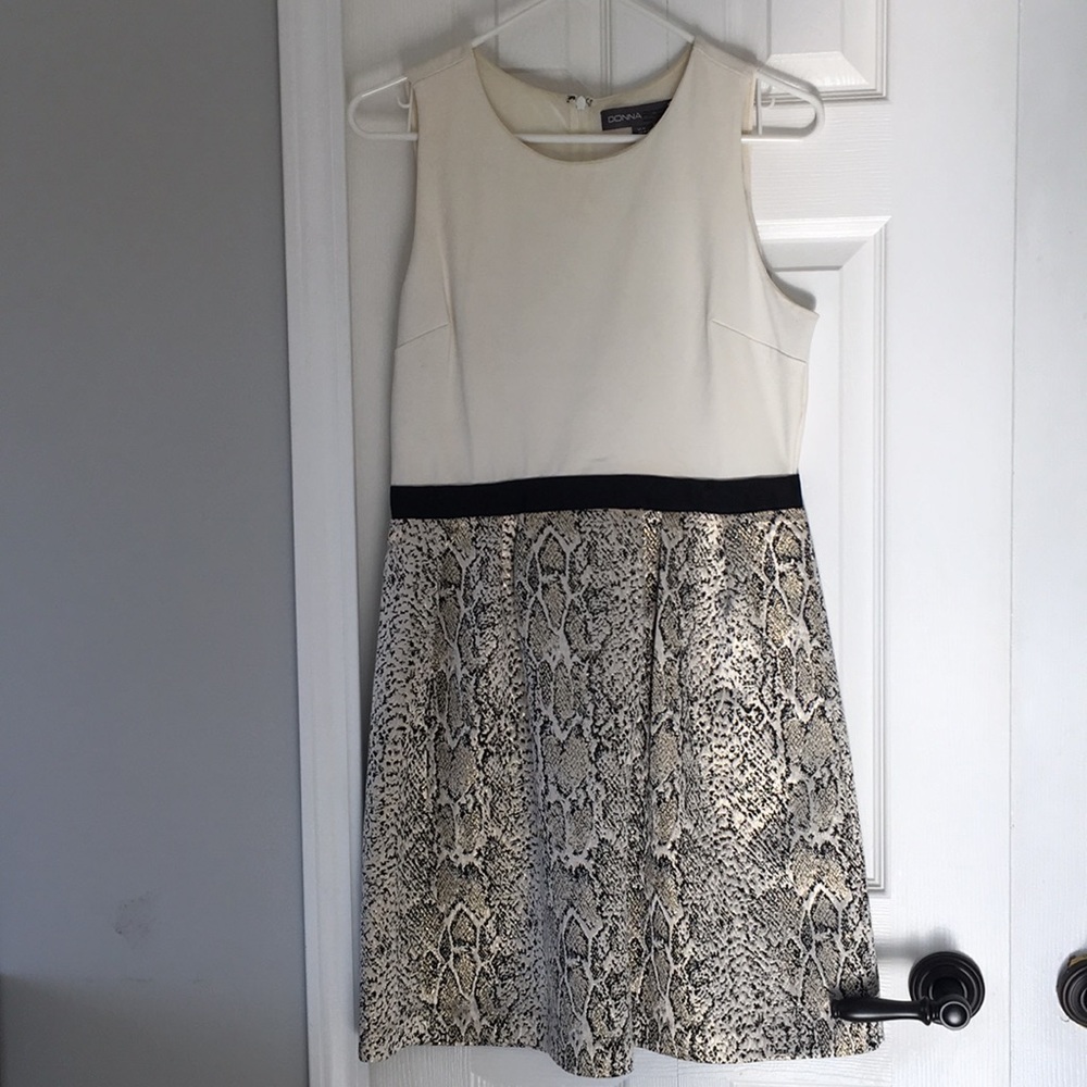 White snake skin dress
